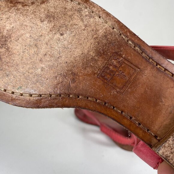 Red Leather Thong Sandals - Picture 5 of 5